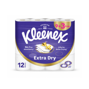 Kleenex Extra Dry Toilet Paper, 12 Rolls