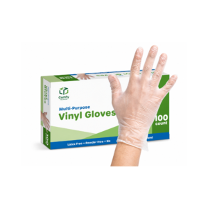 GUSTO Disposable Vinyl Gloves, Clear