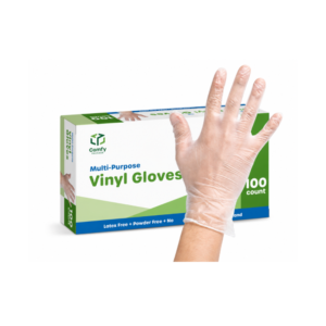 GUSTO Disposable Vinyl Gloves, Clear